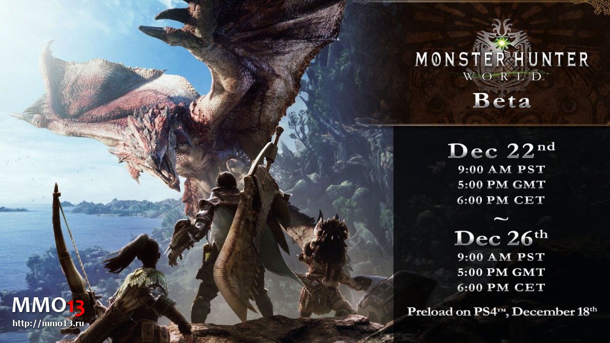 На PS4 пройдет еще одна бета Monster Hunter: World