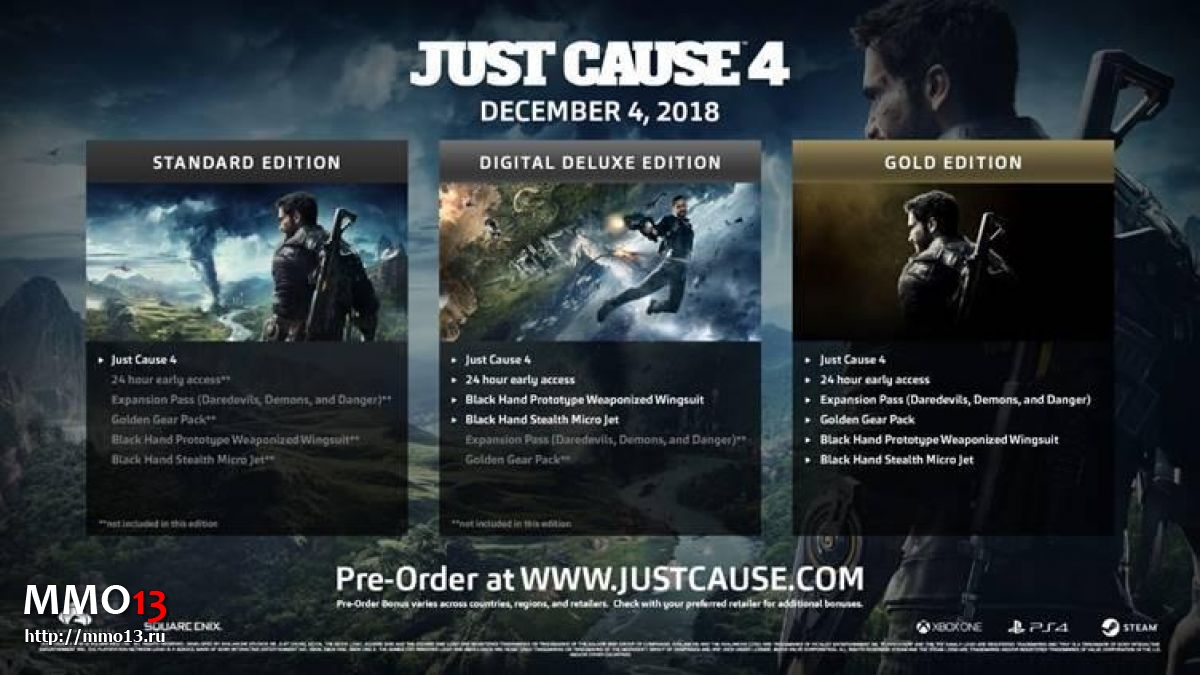 Just Cause 4 — предзаказ и доступные издания