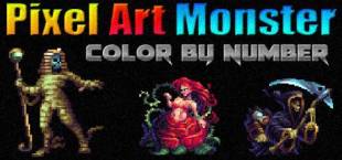 Pixel Art Monster - Color by Number