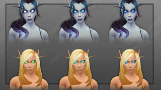 World Of Warcraft: Shadowlands — показаны новые цвета глаз и оттенки кожи для эльфов крови и бездны