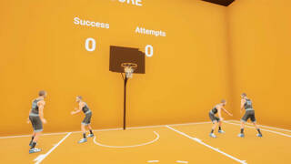 VR basketball shooting practice