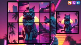 OG Puzzlers: Synthwave Cats