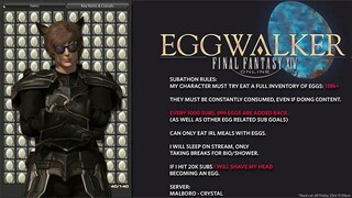 Игрок Final Fantasy XIV съел 147000 яиц за 7 дней без перерыва