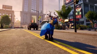 Козел из Goat Simulator 3 издевается над людьми под комментарии разработчиков