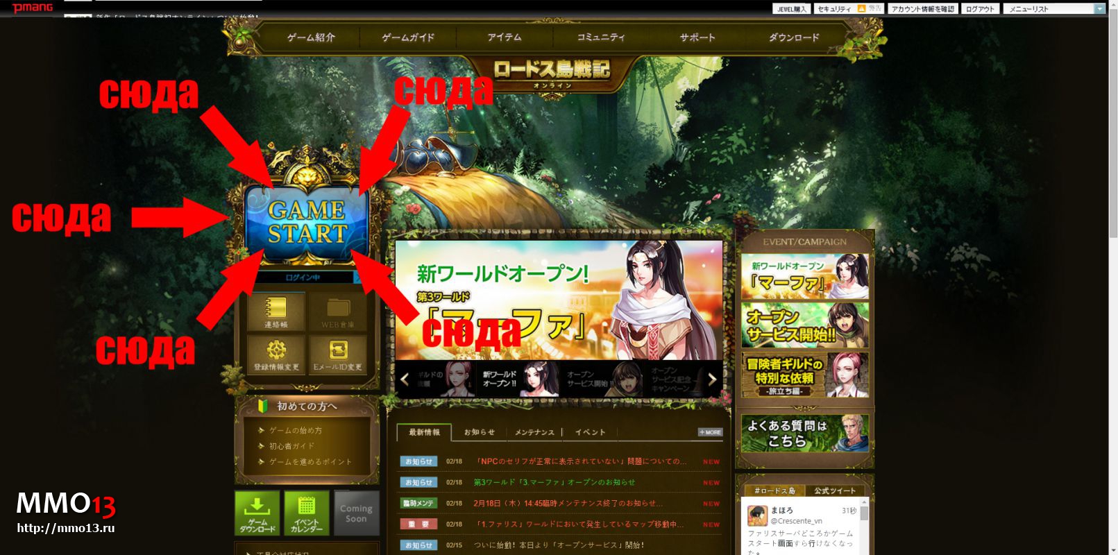 Гайд «Как начать играть в Record of Lodoss War Online на японском сервере»