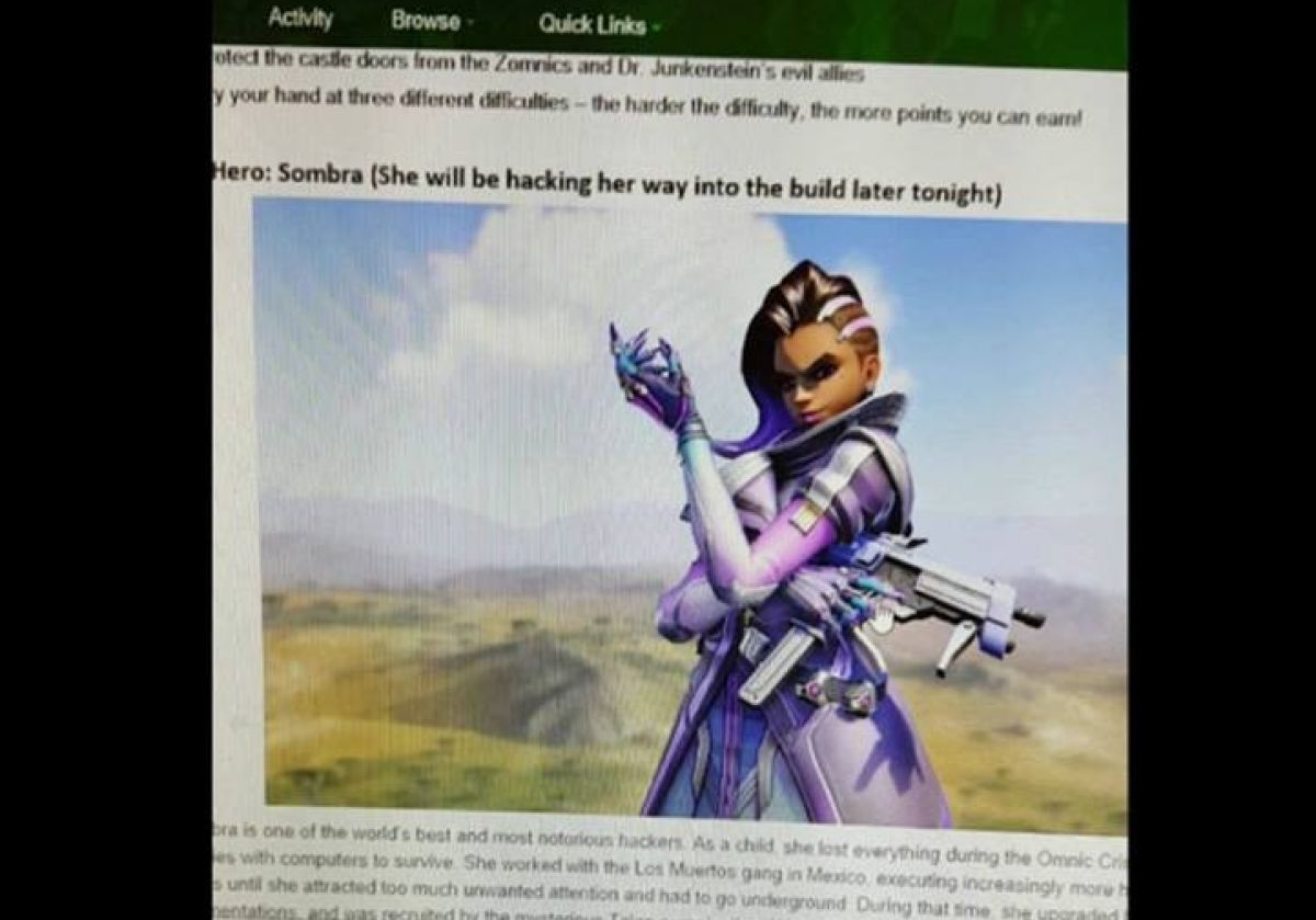 В сети появилось предположительное изображение Sombra — нового героя Overwatch
