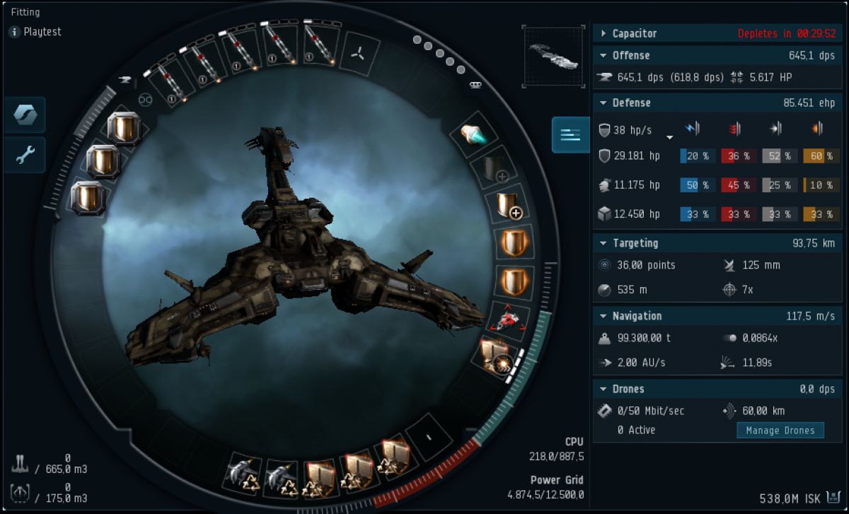 В EVE Online добавили инструмент для составления билда корабля