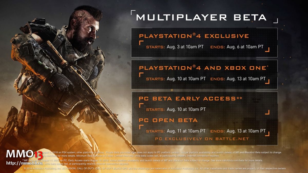 Бета-тестирование Call of Duty: Black Ops 4 пройдет в несколько этапов