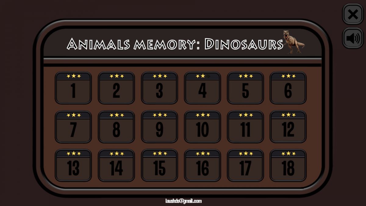 Скриншот 5 к игре Animals Memory: Dinosaurs