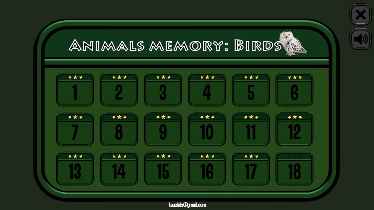 Скриншот 5 к игре Animals Memory: Birds