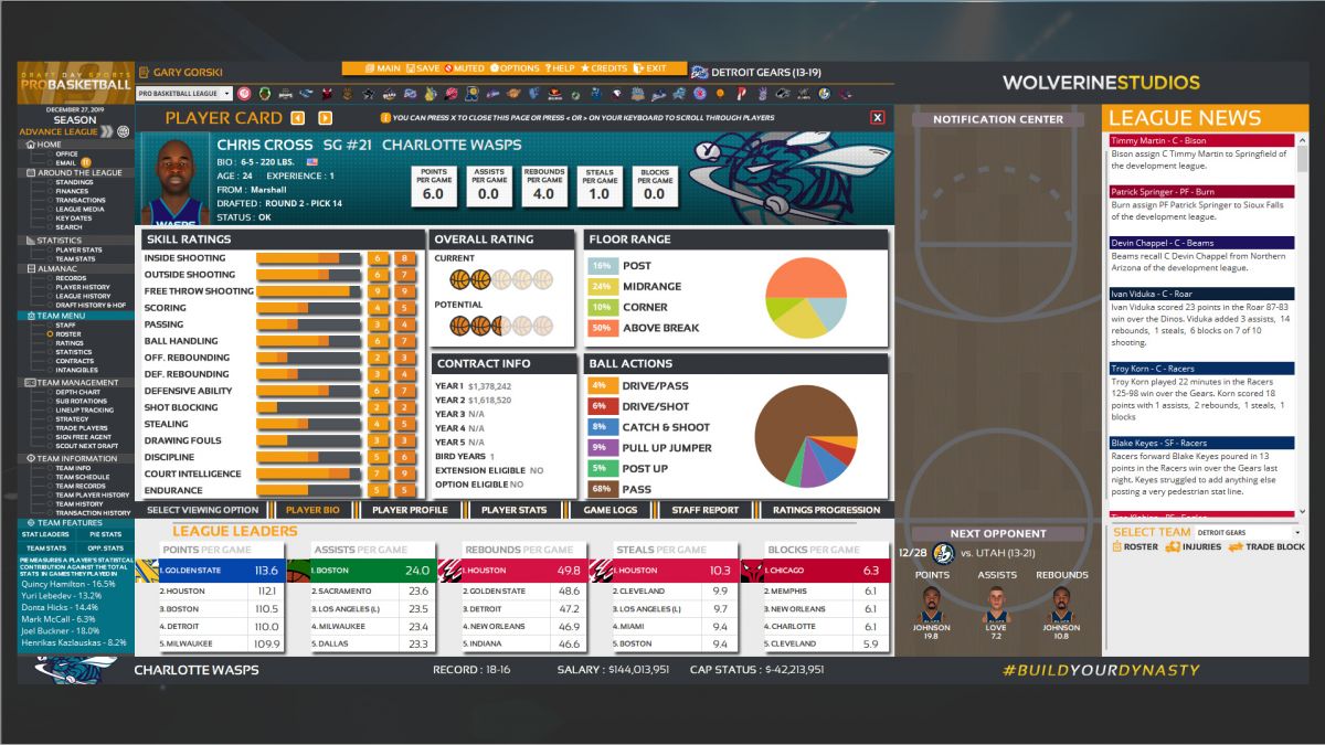 Скриншот 7 к игре Draft Day Sports: Pro Basketball 2019