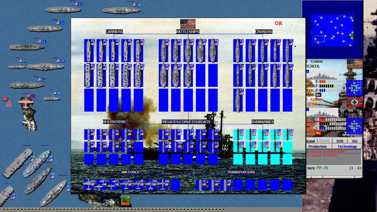 Скриншот 5 к игре Battleships and Carriers - WW2 Battleship Game