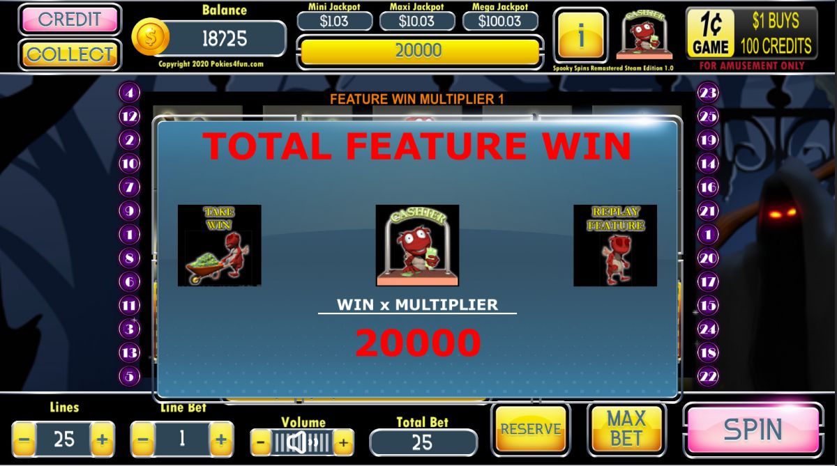 Скриншот 5 к игре Spooky Spins Remastered - Casino Slot Simulations