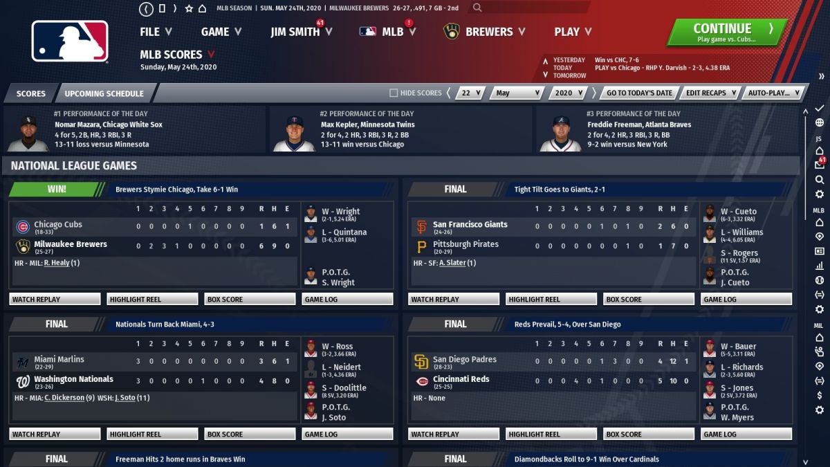 Скриншот 5 к игре Out of the Park Baseball 21