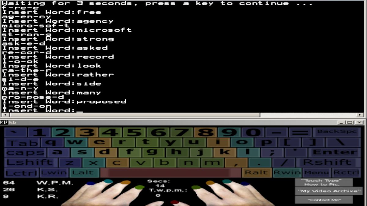 Скриншот 5 к игре Touch Typing Home Row Speed Grinder
