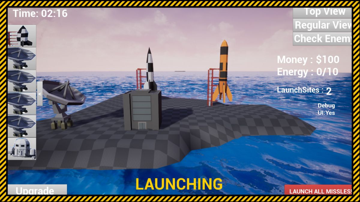 Launch game screen