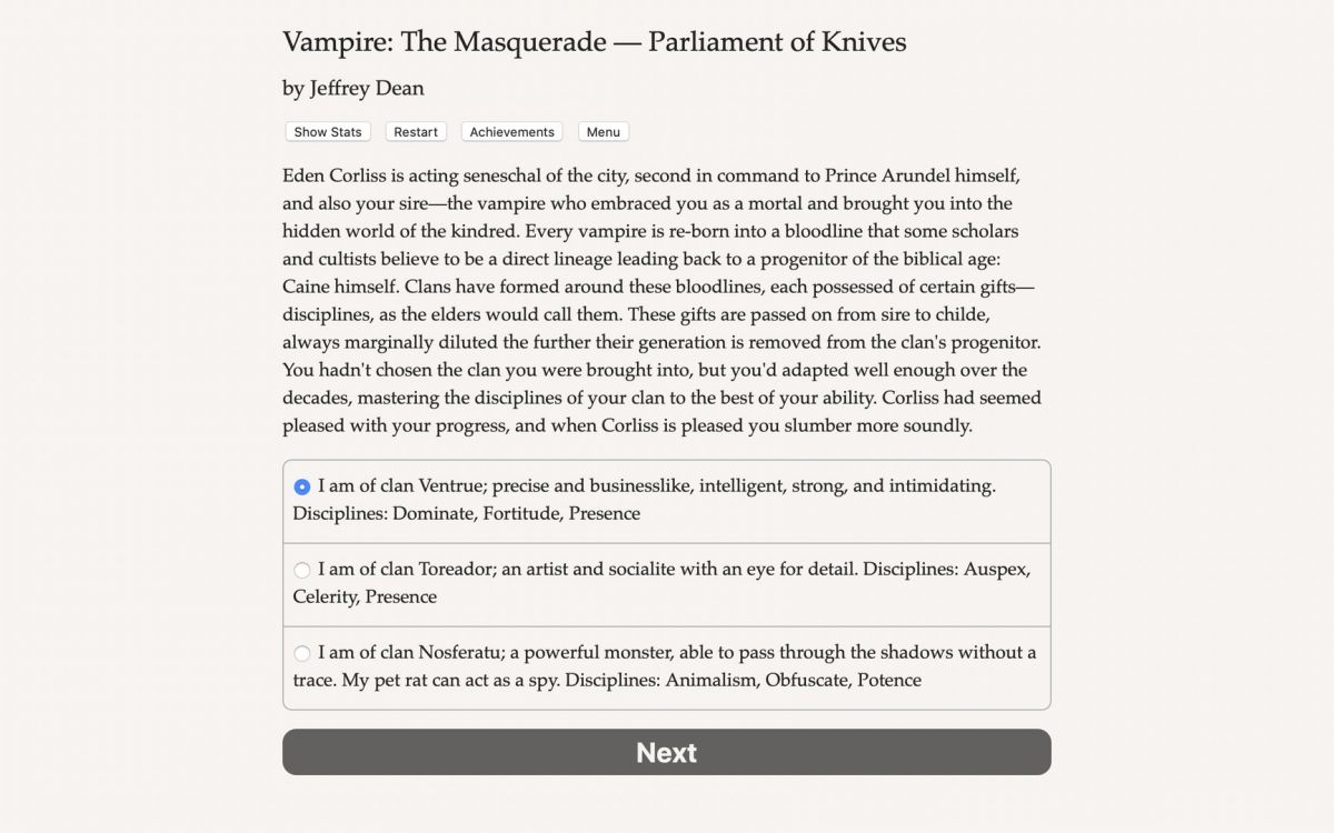Скриншот 5 к игре Vampire: The Masquerade — Parliament of Knives
