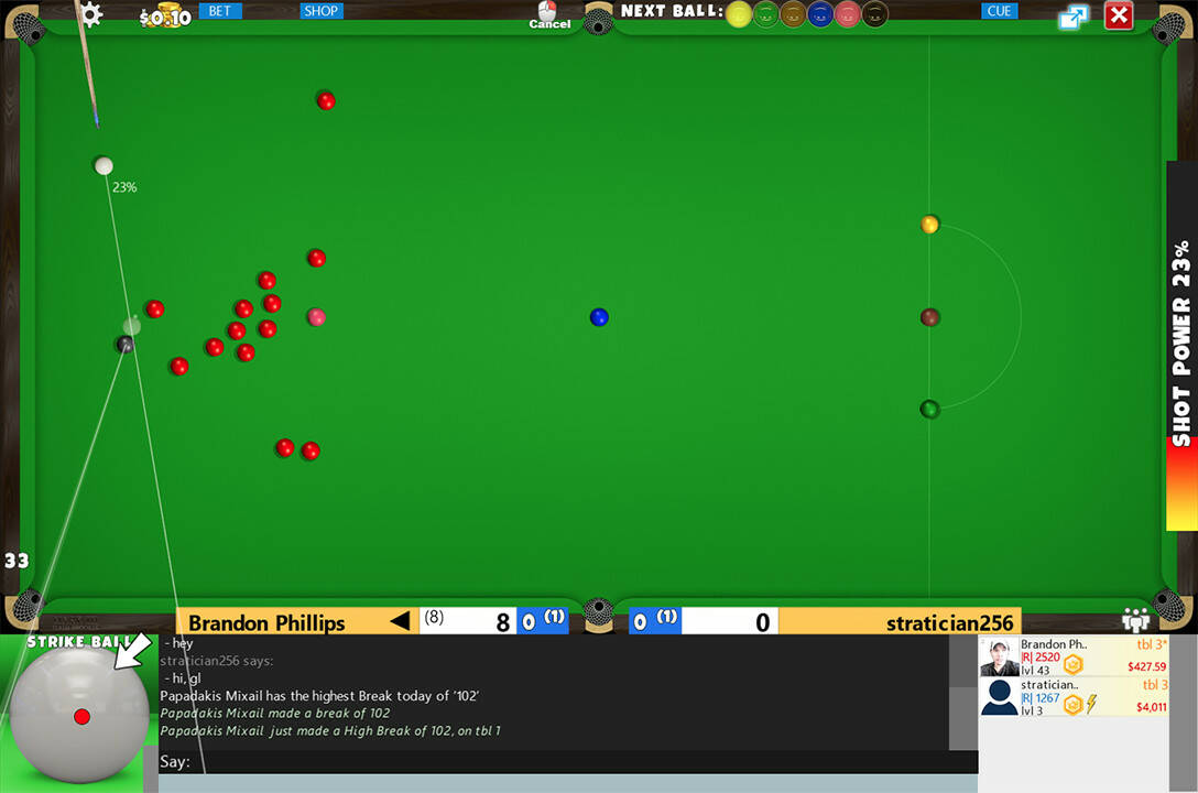 Скриншот 5 к игре Flash Snooker Game