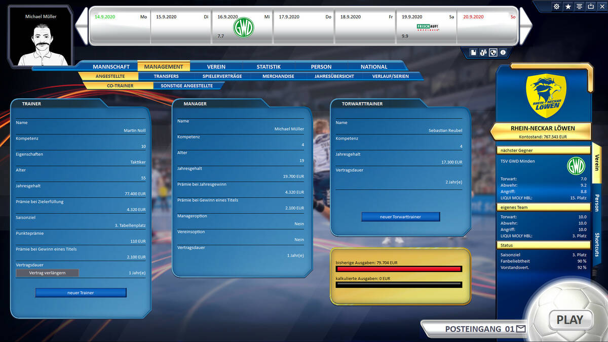 Скриншот 7 к игре Handball Manager 2021
