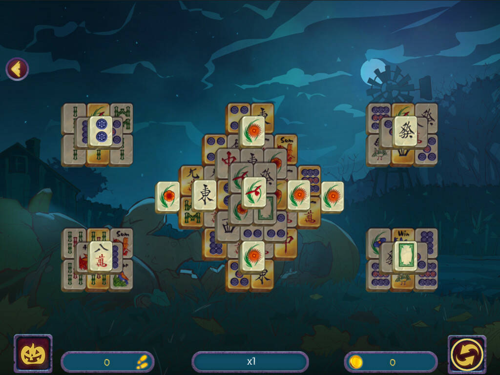 Скриншот 5 к игре Halloween Night Mahjong