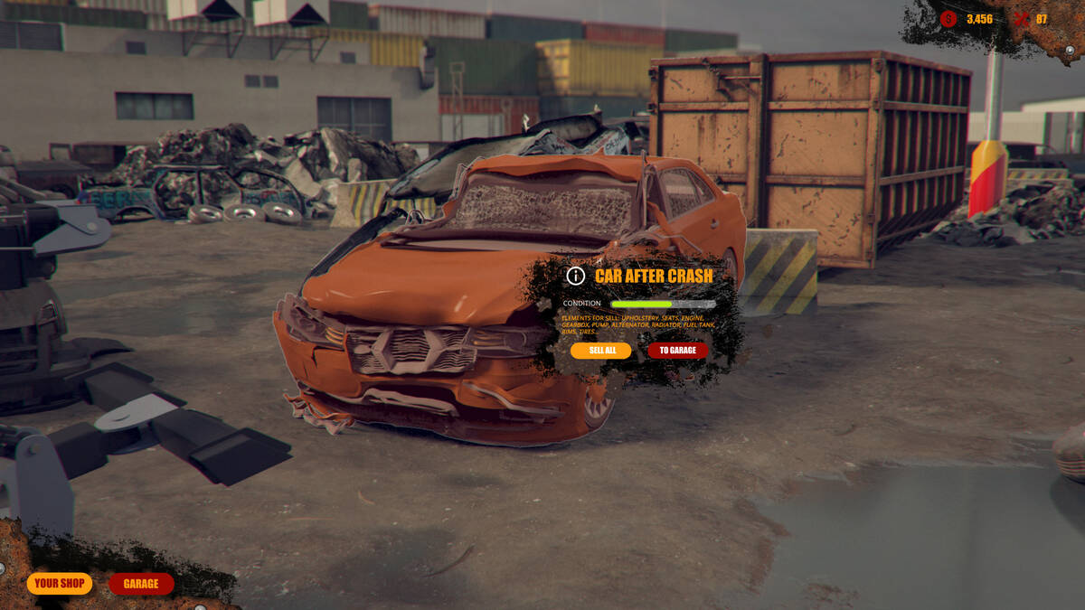 Скриншот 6 к игре Car Scrapyard Simulator