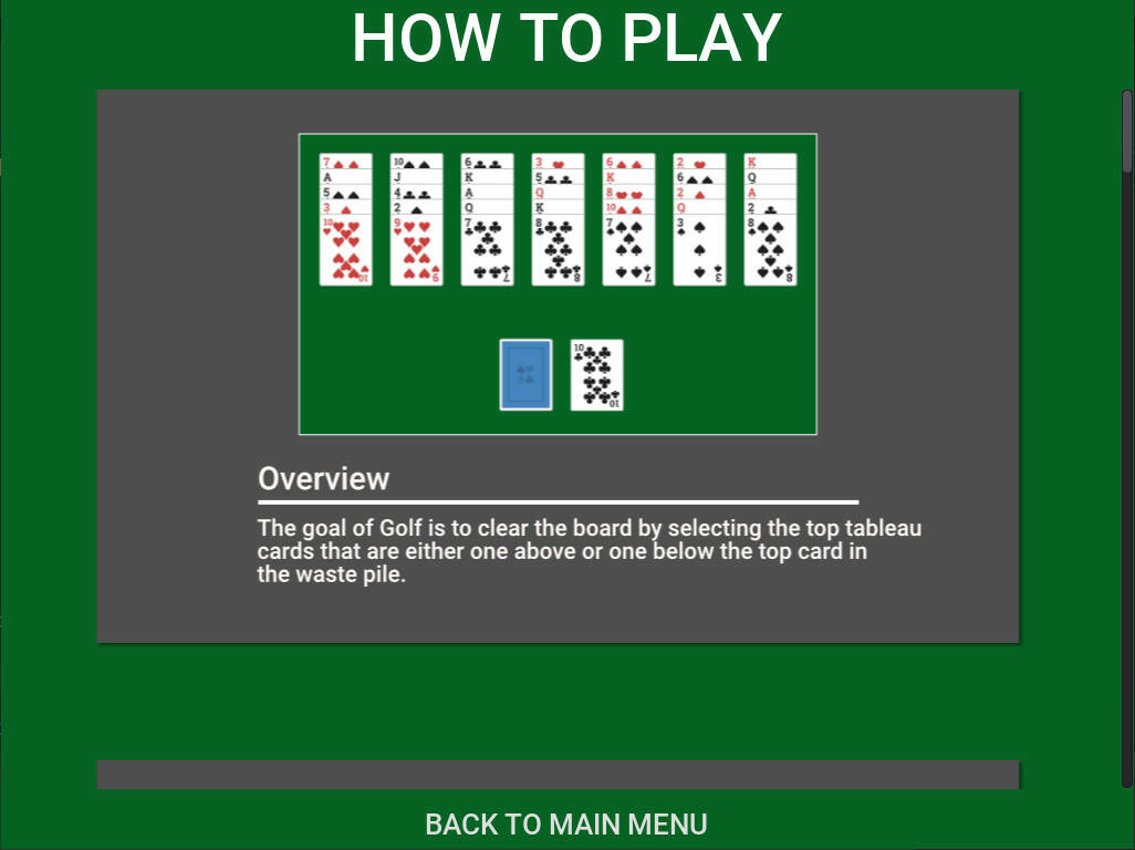 Скриншот 7 к игре Golf Solitaire Simple