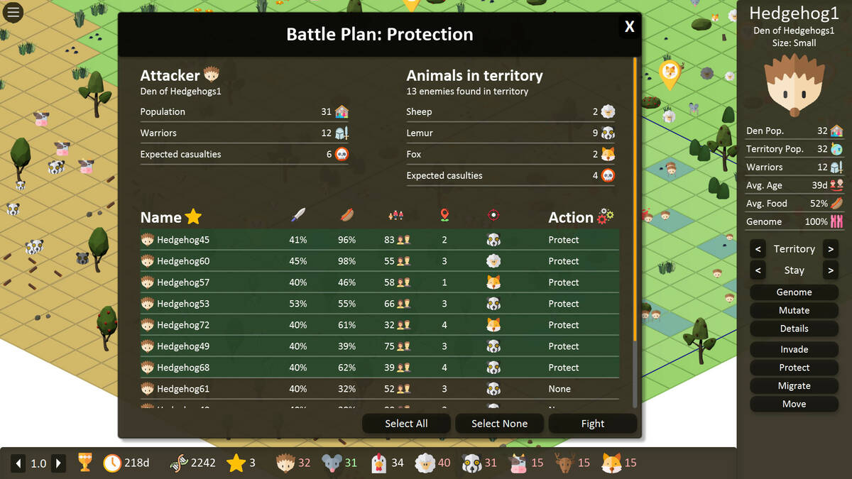 Скриншот 7 к игре Territory: Animals Genetic Strategy