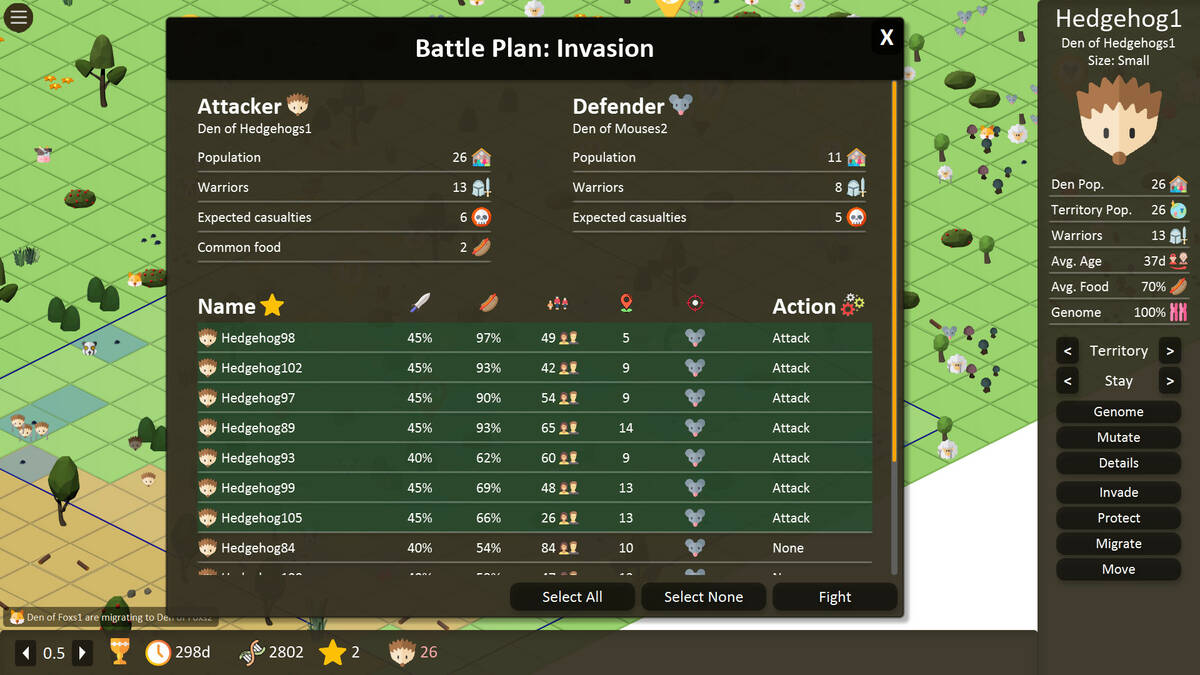 Скриншот 8 к игре Territory: Animals Genetic Strategy