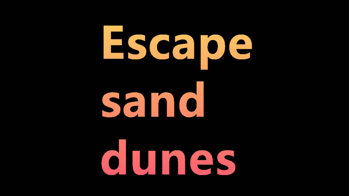 Скриншот 6 к игре Escape  sand dunes