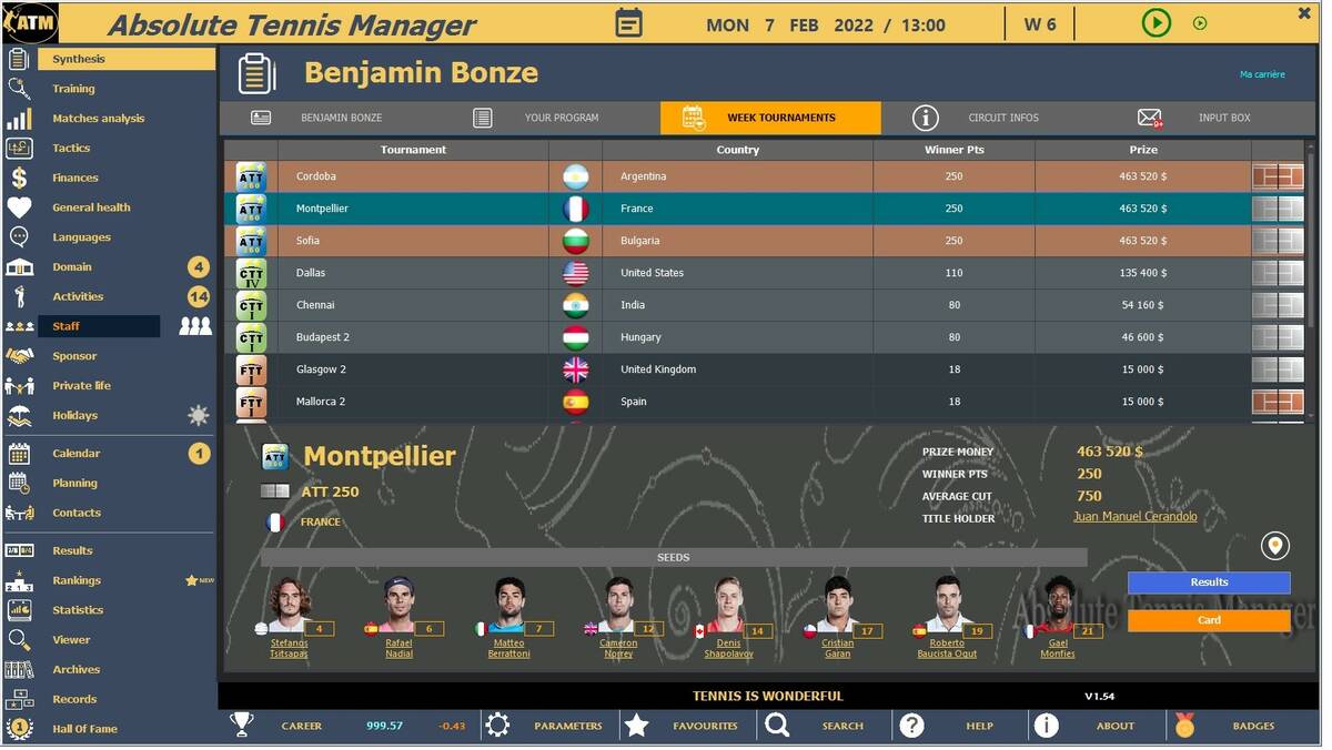 Скриншот 7 к игре Absolute Tennis Manager
