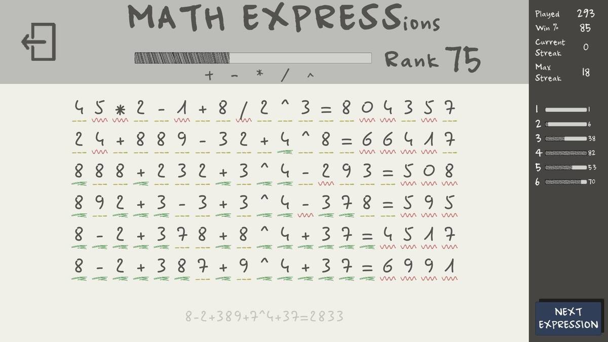 Скриншот 5 к игре MATH EXPRESSions