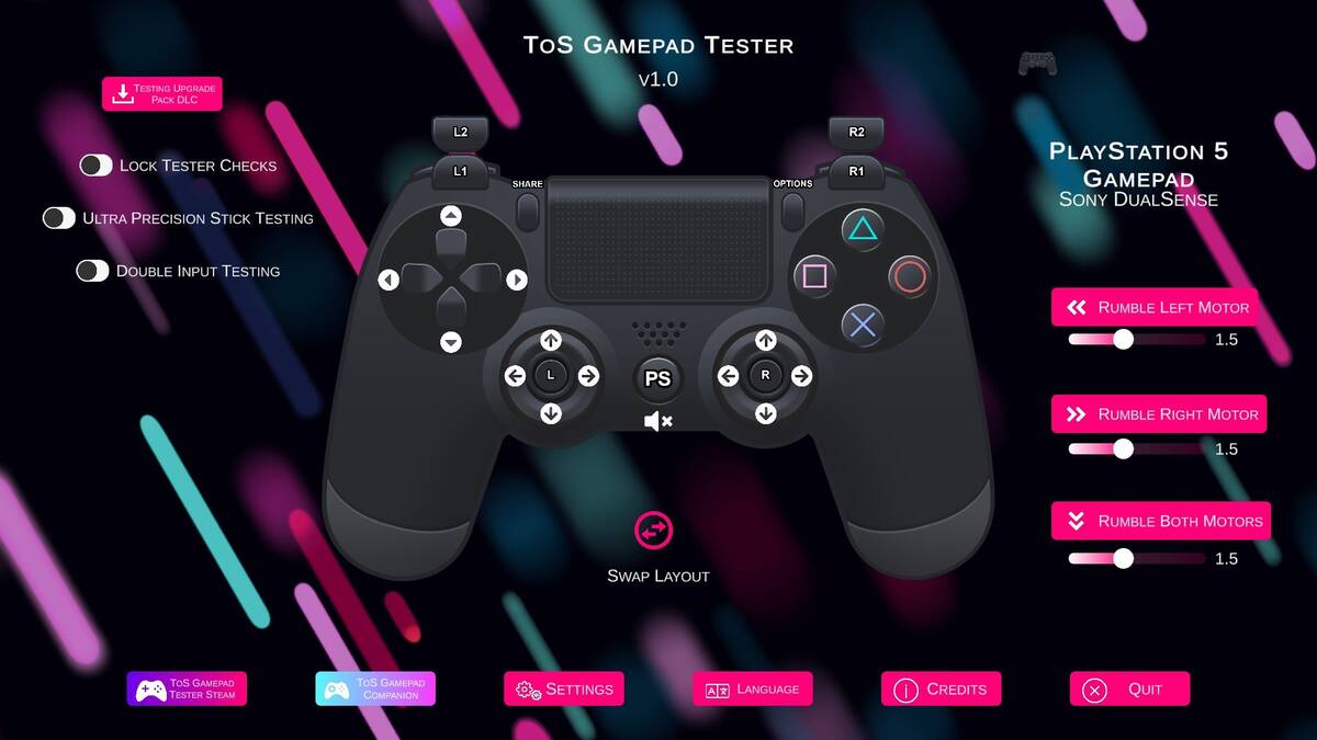 ToS Gamepad Tester: обзор, публикации, гайды и релиз песочница игры ToS  Gamepad Tester