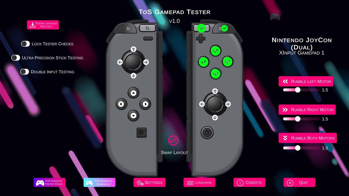 Скриншот 5 к игре ToS Gamepad Tester