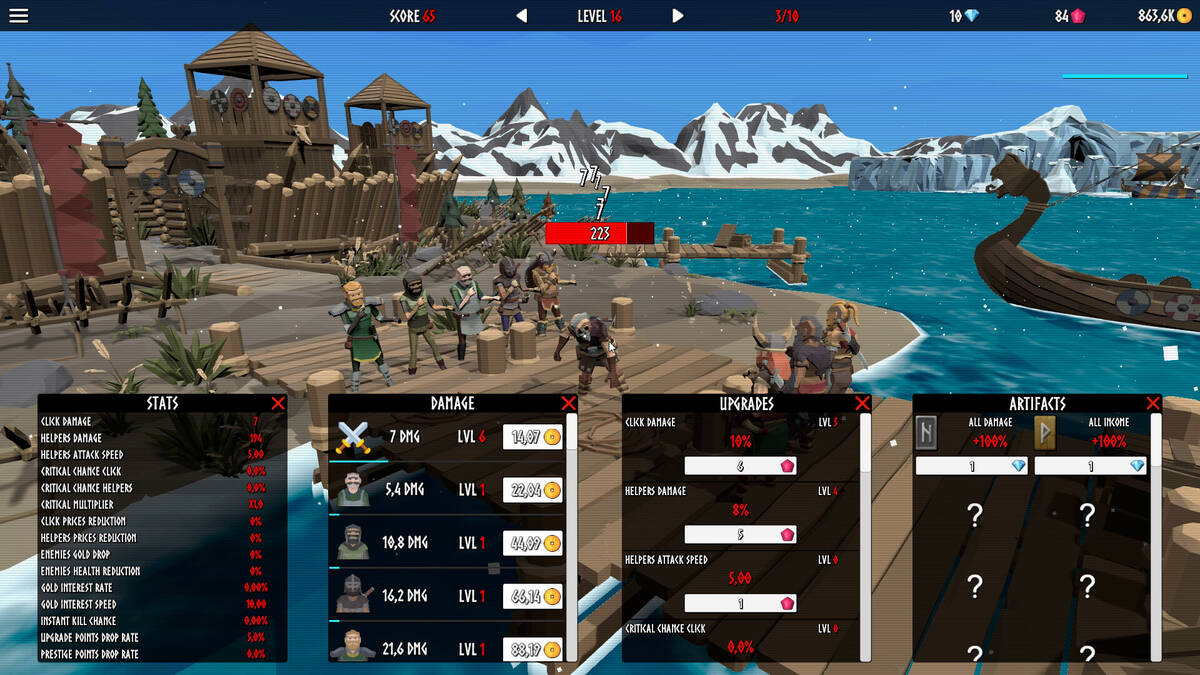 Скриншот 6 к игре Idle Vikings Clicker