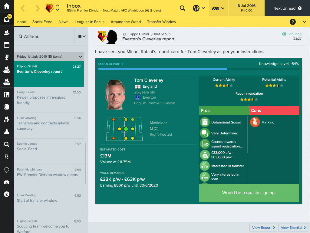 Скриншот 5 к игре Football Manager 2017