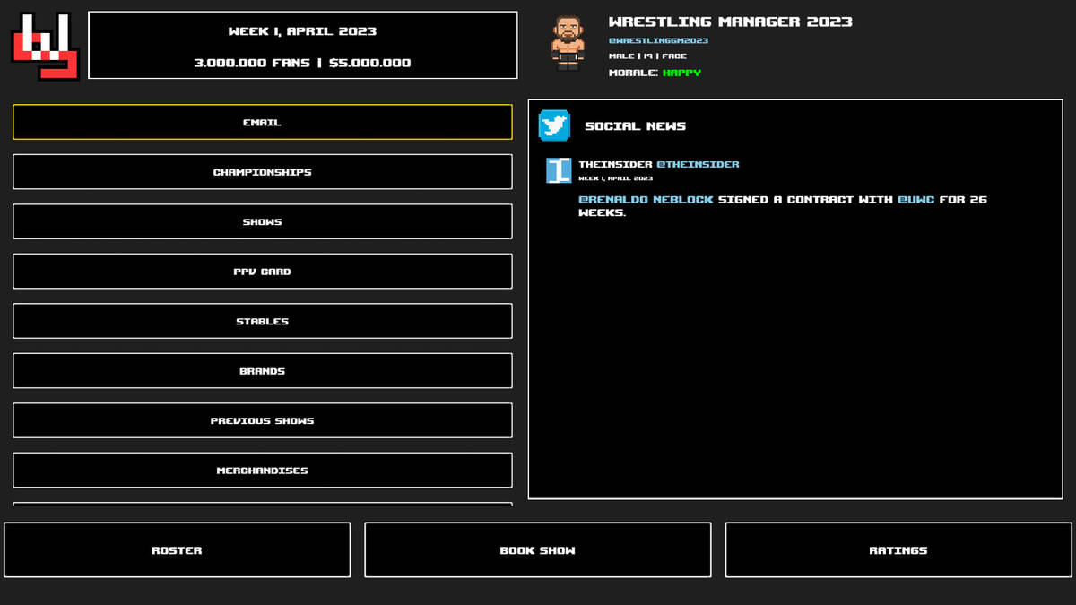 Скриншот 5 к игре Wrestling Manager 2023