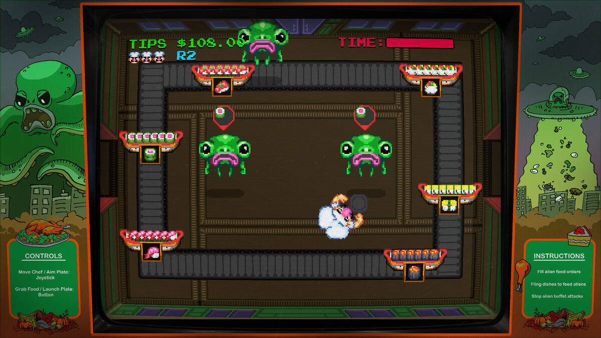 Скриншот 5 к игре Digital Eclipse Arcade: Invasion of the Buffet Snatchers