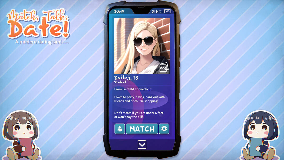 Скриншот 7 к игре Match, Talk, Date! - A modern dating sim!