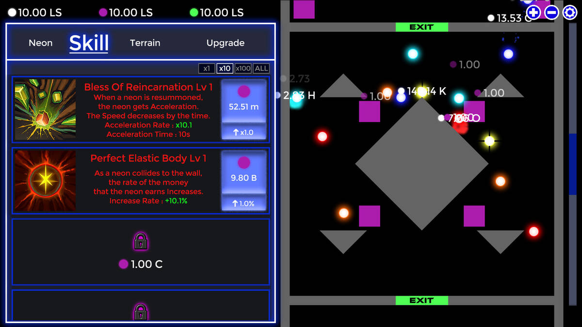 Скриншот 5 к игре Neon Idle