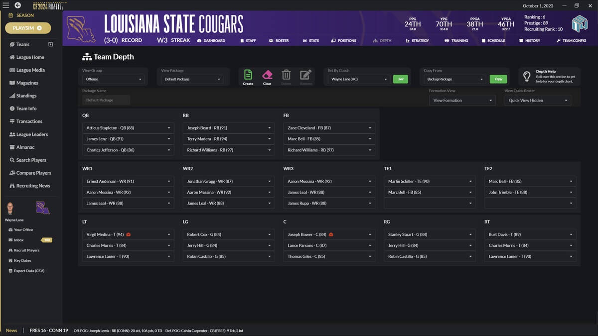 Скриншот 5 к игре Draft Day Sports: College Football 2024