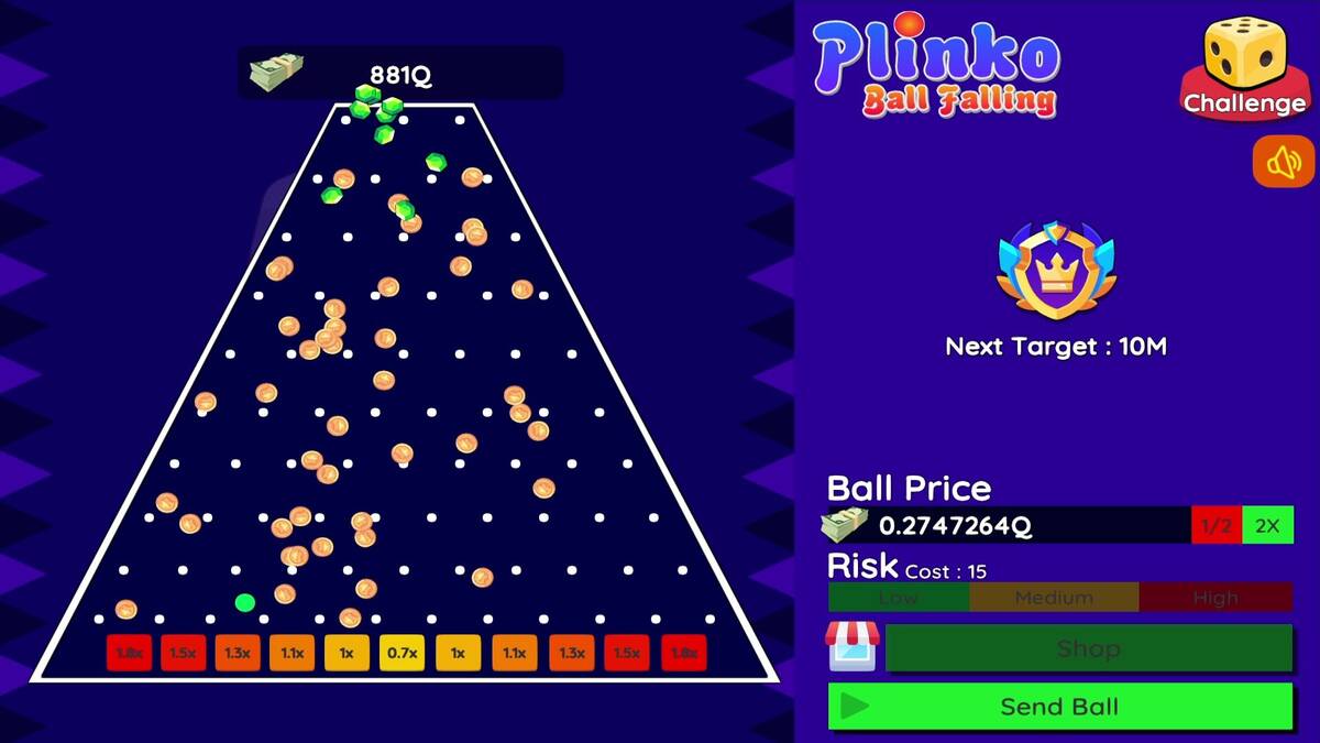 Скриншот 5 к игре Plinko : Ball Falling 3D-2D