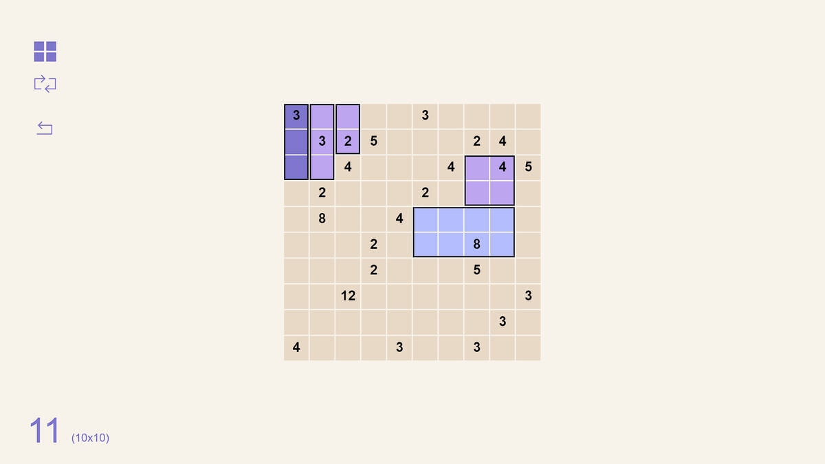 Скриншот 5 к игре Square Logic - A Shikaku Puzzle