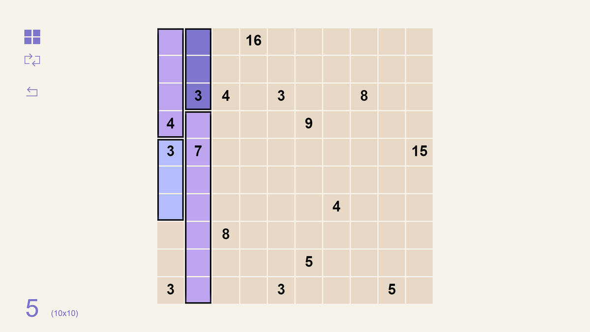 Скриншот 6 к игре Square Logic - A Shikaku Puzzle