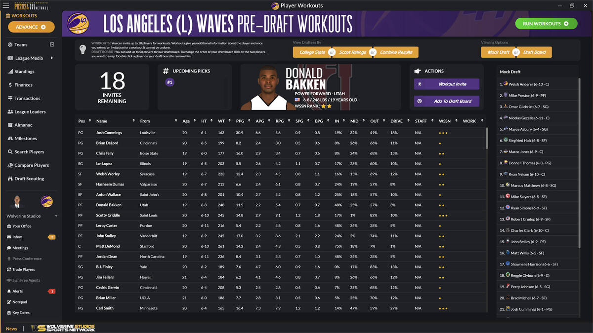 Скриншот 6 к игре Draft Day Sports: Pro Basketball 2024