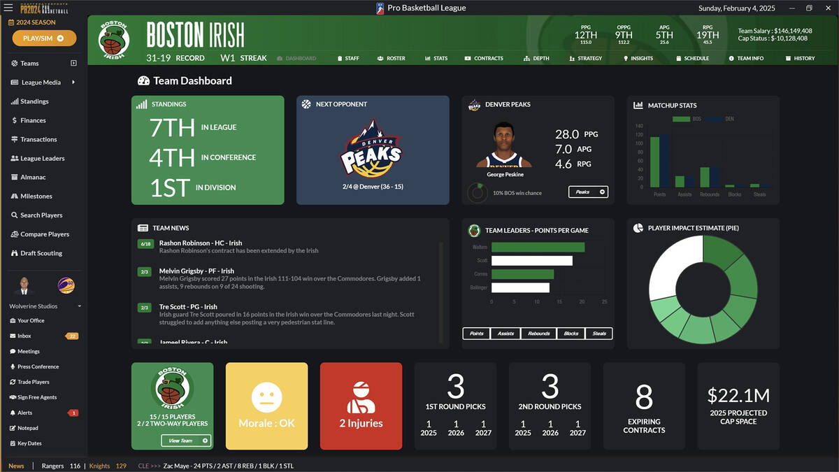 Скриншот 8 к игре Draft Day Sports: Pro Basketball 2024