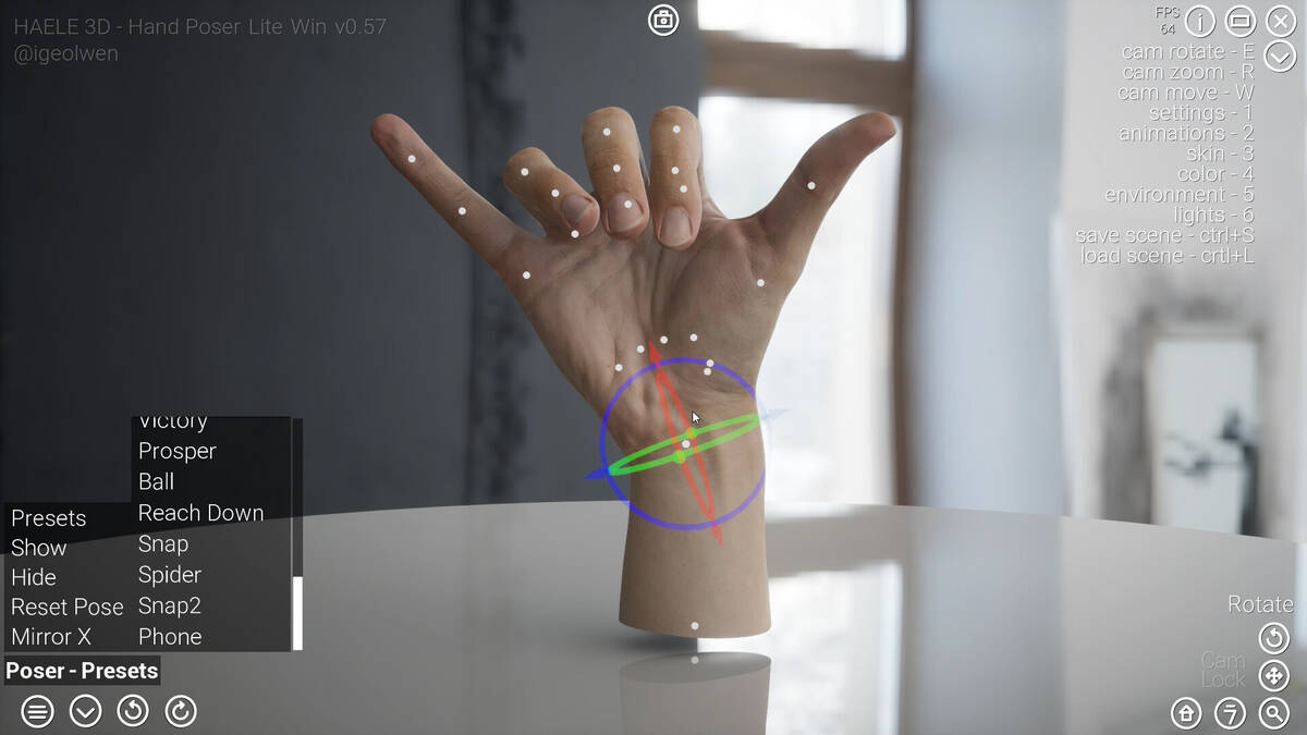 Скриншот 8 к игре HAELE 3D - Hand Poses Lite - Drawing References