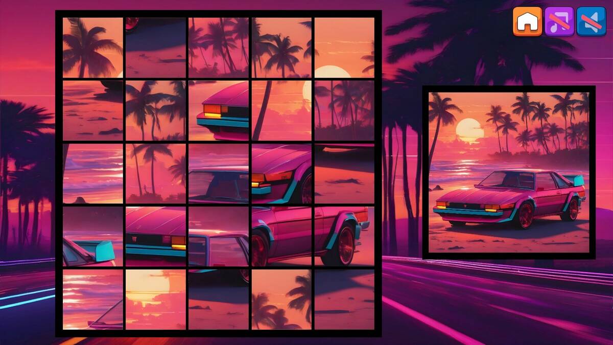 Скриншот 6 к игре OG Puzzlers: Synthwave Cars