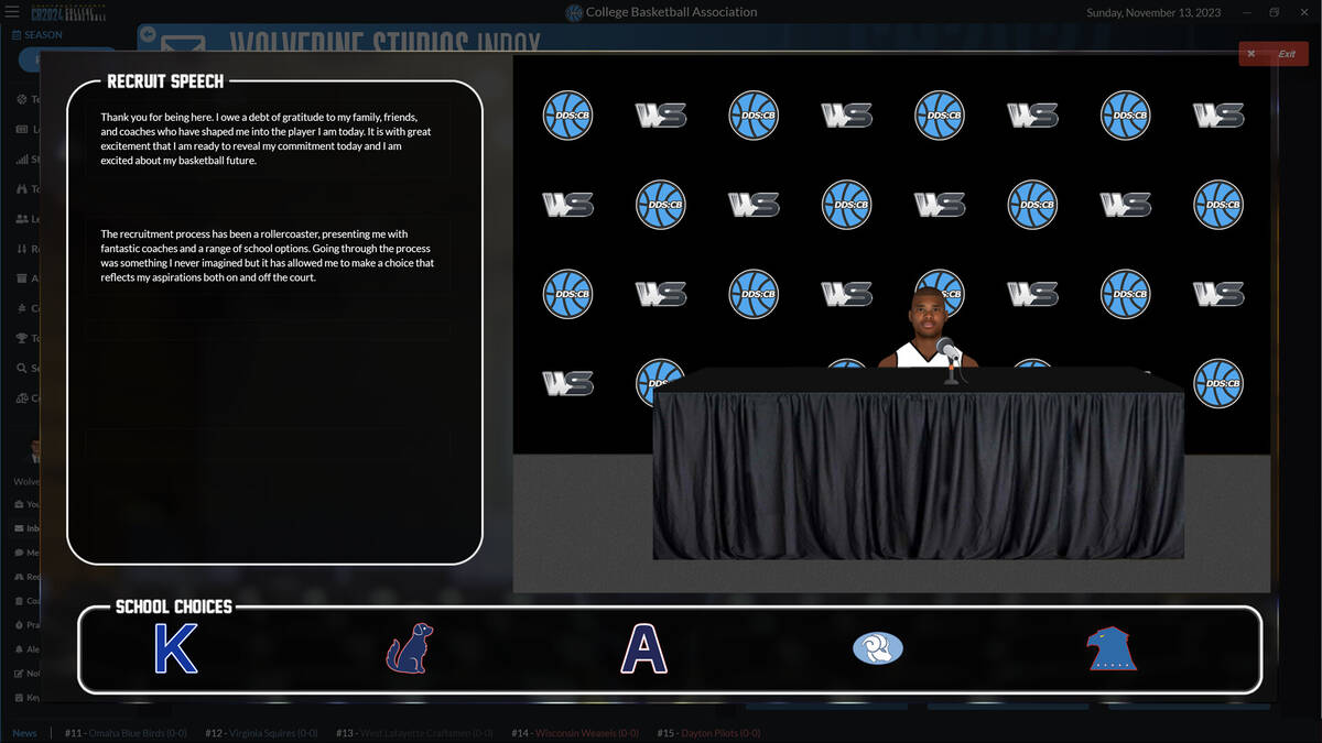 Скриншот 6 к игре Draft Day Sports: College Basketball 2024