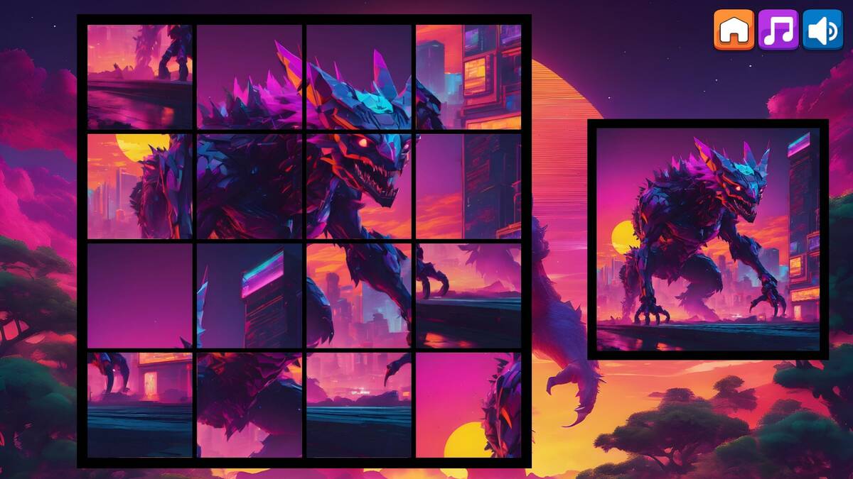 Скриншот 5 к игре OG Puzzlers: Synthwave Monsters