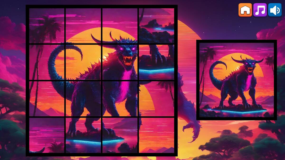 Скриншот 8 к игре OG Puzzlers: Synthwave Monsters